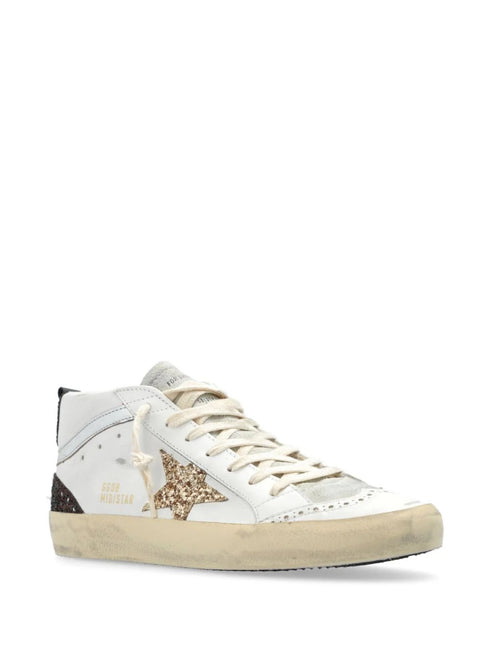 MID STAR LEATHER UPPER AND TOE GLITTER STAR HEEL AND SPUR LAMINATED WAV